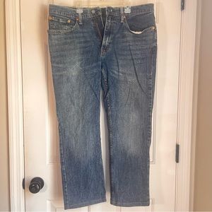 Levis Mens 514 Straight-fit Jeans Medium Wash 34” Width Hemmed to 27” Length